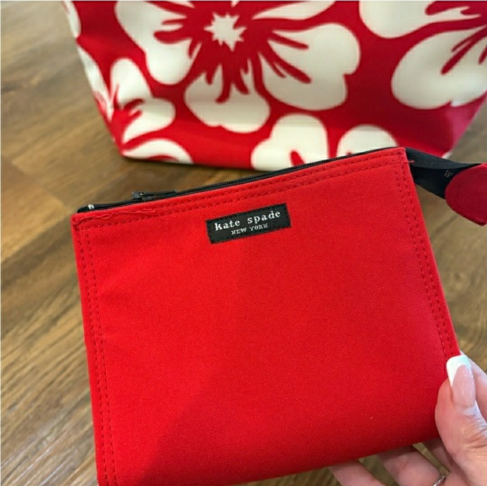 Kate Spade Red Floral Tote Bag - Picture 7 of 15